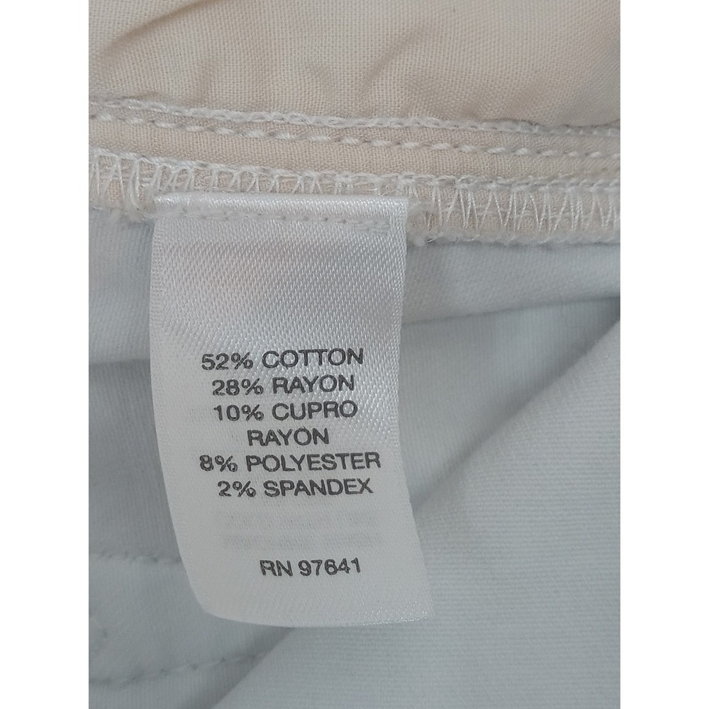 J. Jill Authentic Fit Cropped Jeans White Denim Sz 10 Petite Stretch Minimalist - Picture 10 of 11